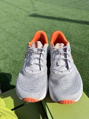 Men's Topo Athletic M Fly Lite 5 Running Shoes - White with Orange Accents Sz 11